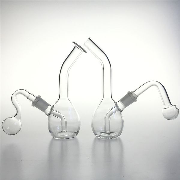 14 mm weiblicher Glasölbrenner Bong Wasserpfeife Wasserpfeife mit 6 Zoll großer Schüssel Dicke Pyrex-Recycler-Rohre Raucherbongs