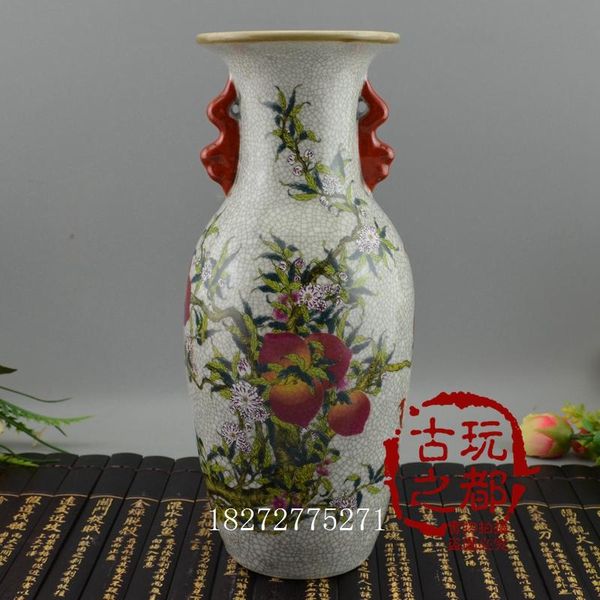 

vases antique porcelain blue and white ceramic enamel color fushou vase home decoration