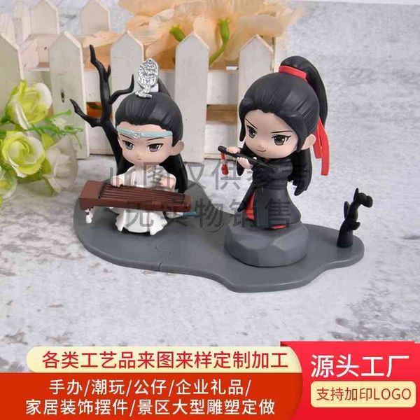 

custom made tide play resin cartoon doll hand-made products deskdecoration blind box