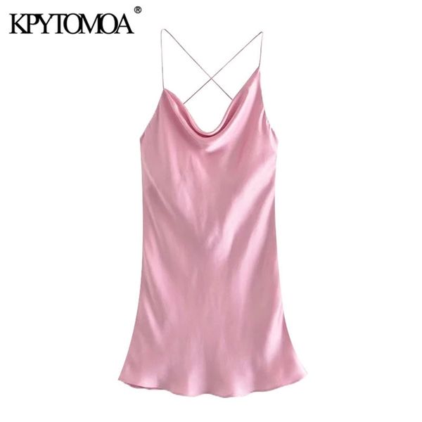 

women chic fashion with lining soft touch mini dress back cross thin straps female dresses vestidos mujer 210420, Black;gray