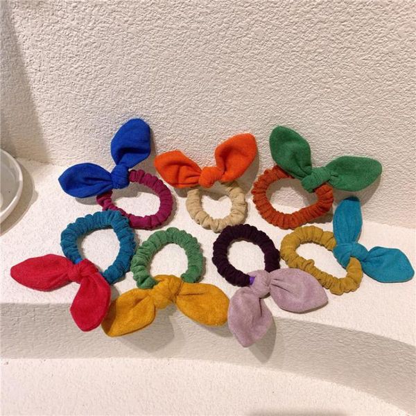 

hair accessories sweet butterfly elastic bands for girls cute tie children ponytails baby wear headdress scrunchies headwear, Slivery;white