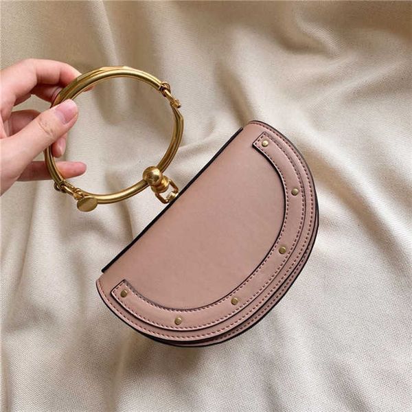

designer luxury bag plain simple messenger shoulder bags fashion design patchwork hand satin buckle saddle womens bracelet wome