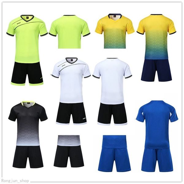 

2021 soccer jersey sets smooth royal blue football sweat absorbing and breathable children's training suit 001 43923, Black