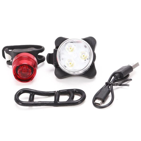 

rechargeable led bike light bicycle lamp set front tail lights