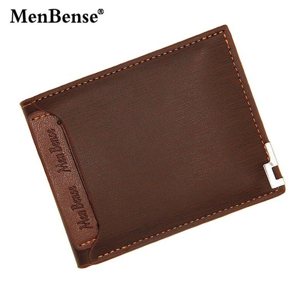 

wallets menbense men pu leather wallet vintage coin purse holder short bifold purses mini clutch bag for gifts, Red;black