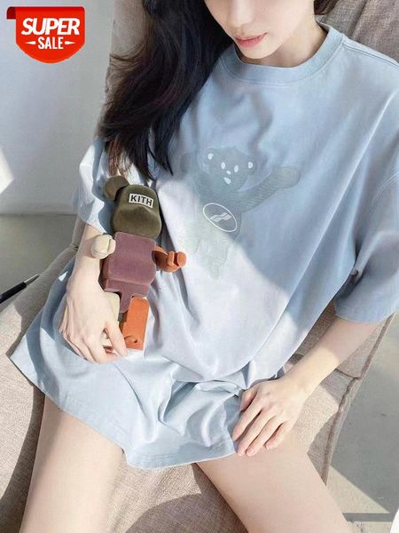 

we11done foam bear print oversized short-sleeved t-shirt #6n7g, White;black