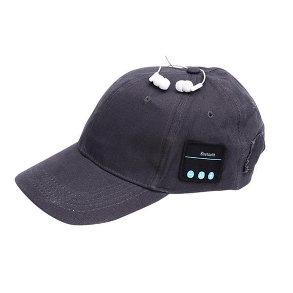 

anti-uv summer baseball cap bluetooth headphones sun hat smart wireless headset outdoor hats, Black;white