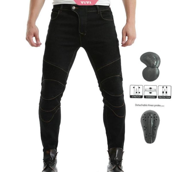 

men's jeans men's overalls with padded armor high-quality motorcycle pants multi-pocket riding, Blue