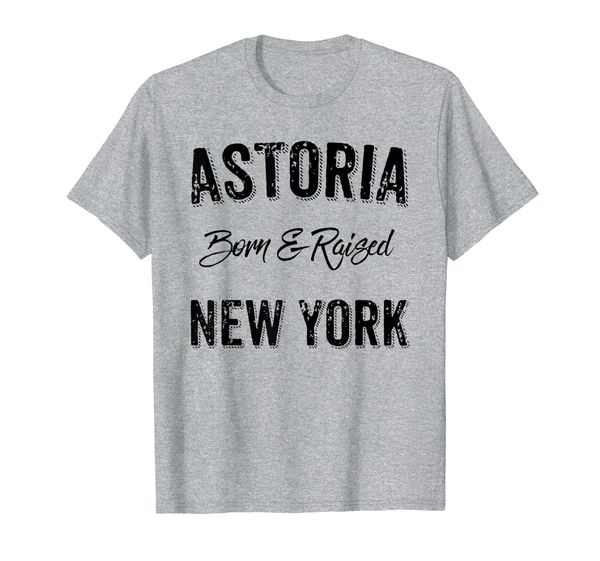 

astoria queens nyc pride quote born raised native streetwear t-shirt, White;black