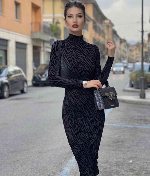 

dress women's transparent long sleeve black fashion evening dress, designer, celebrity, 2021 winter series 98gg, Black;gray