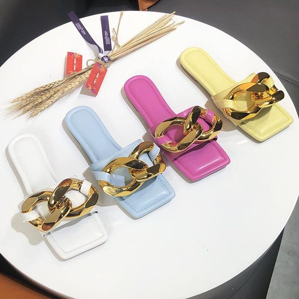 

slippers low rivet pu rubber basic metal decoration hoof heels fabric, Black