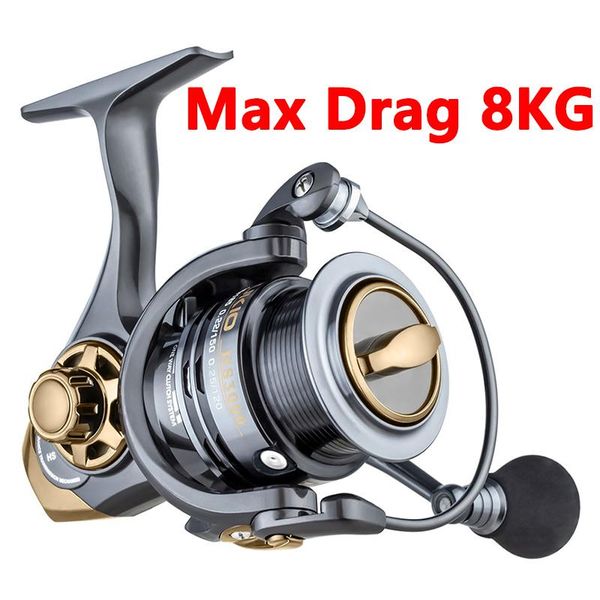 

baitcasting reels fishing reel max drag 8kg hs2000 hs3000 hs5000 7.1:1 high speed metal spool cnc handle spinning saltwater carp