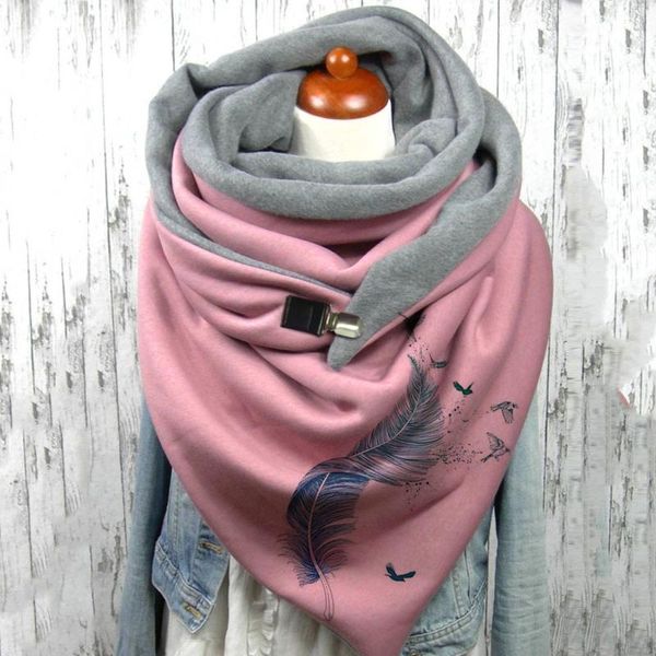 

scarves autumn winter warm women fashion casual printed soft elegant ladies wrap shawl multi-purpose shawls, Blue;gray