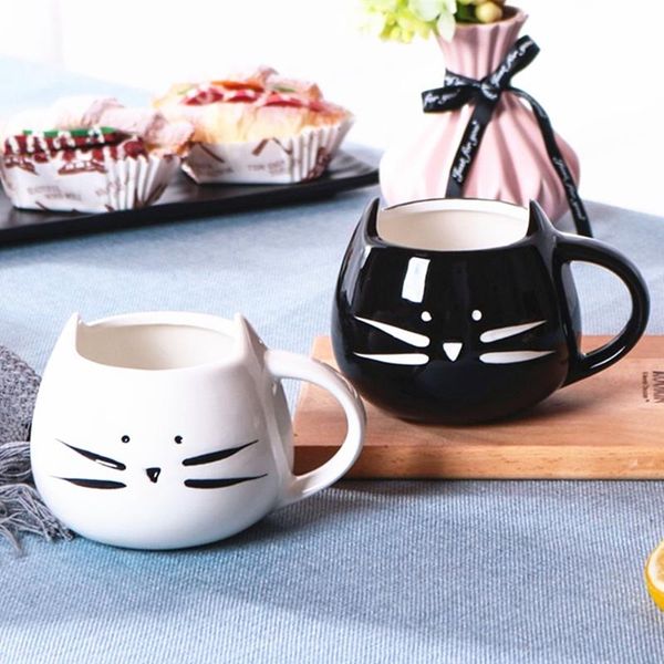 

mugs 400ml ceramic cute cat coffee milk mug with handle creative animal tea cup breakfast drinkware novelty nice christmas gifts