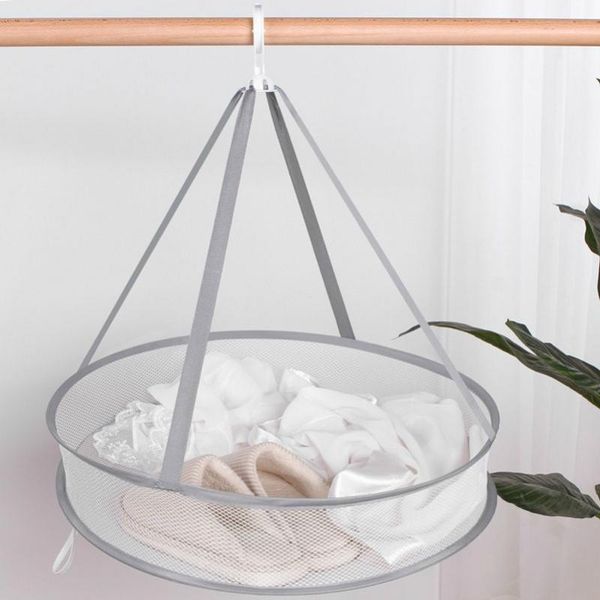 

laundry storage & organization clothes drying basket hanging nets folding dry rack net dryer bag mesh for flowers buds plants organizer