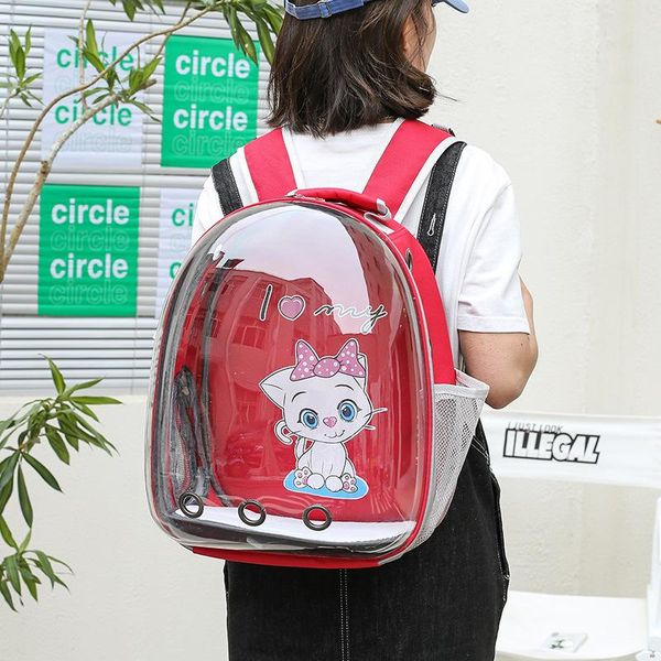 

backpack portable large capacity cat bag pet out space transparent