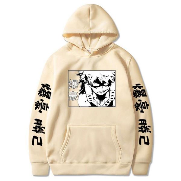 

men's hoodies & sweatshirts 2021 my hero academia anime causal student sweatshirt hip hop harajuku cool soft size xs-4xl, Black