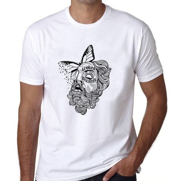 Broken Dreams Künstler Ästhetischer Mann T-Shirt Harajuku Grunge-Stil Baumwolle Kurzarm Übergroßes T-Shirt Tops Unisex Frauen Y2k Emo 210518