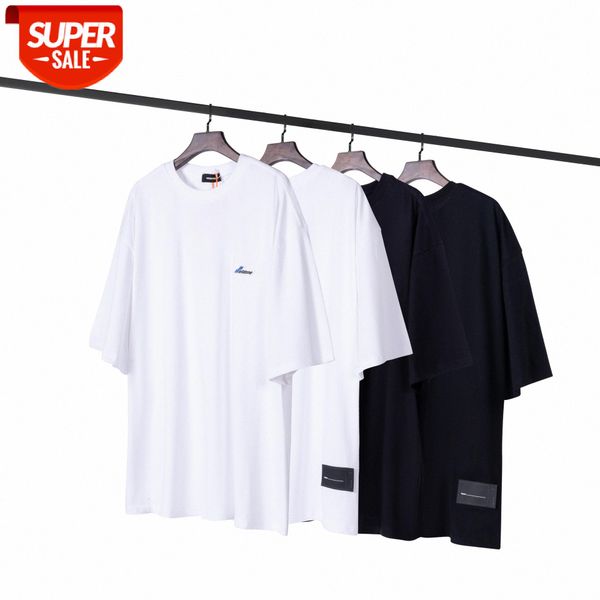 

we11done embroidered small logo oversized short-sleeved t-shirt #ri75, White;black