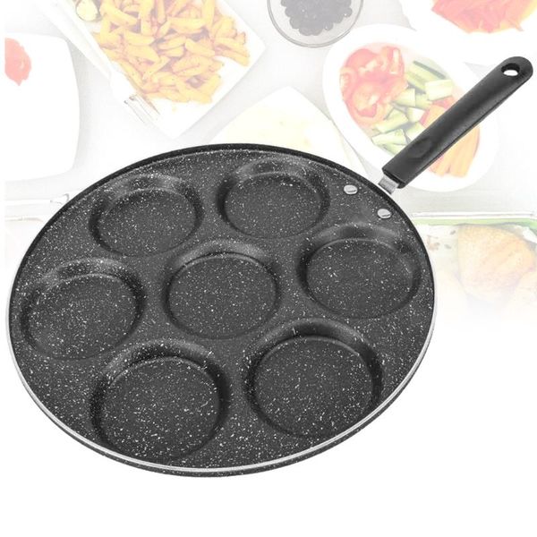 

pans 1pc fried egg pan 7 compartments non-stick omelette kitchen gadget for home cooking restaurant