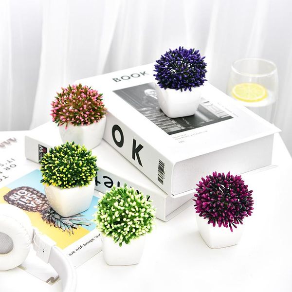 

decorative flowers & wreaths simulation succulents small bonsai cactus green plant fake potted artificial for home office deskgreening