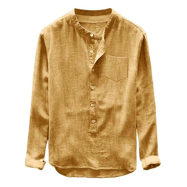 

men's t-shirts shirt camisa summer long sleeve male blouse style comfortable pure cotton and linen men blouses, White;black