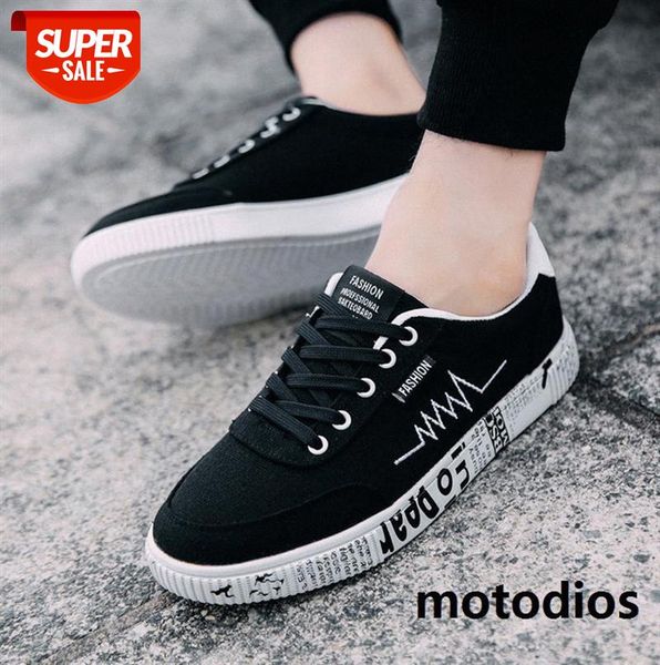 

men's shoes all-match casual canvas board flat bottom work chef cloth labor insurance #dh9y, Black