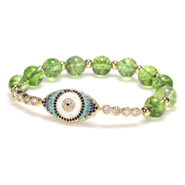 

fashion temperament olivine zircon bracelet alloy eye diamond bracelet jewelry, Black