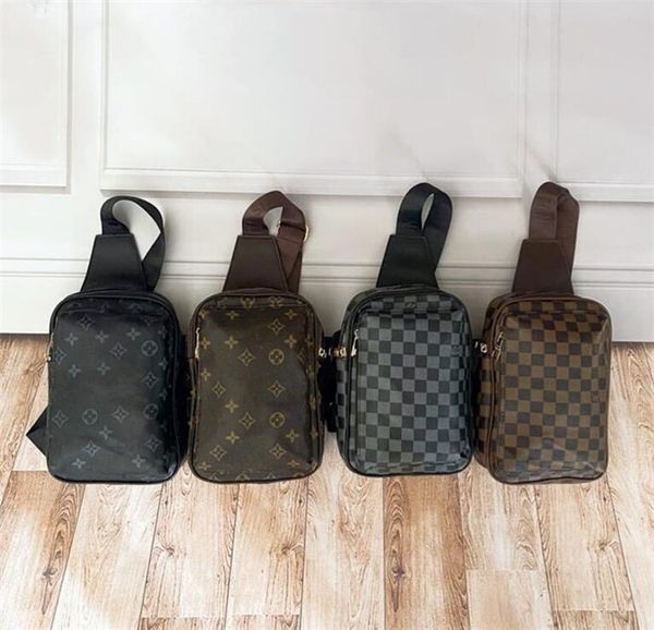 

handmade fashion men sling bag cross body messenger bags 4 colors outdoor women waist pack chest bag fashion size, Black