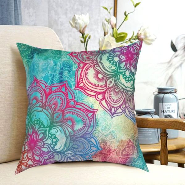 

round and the rainbow pillowcase polyester printed zip decorative throw pillow case sofa seater cushion cover 18"