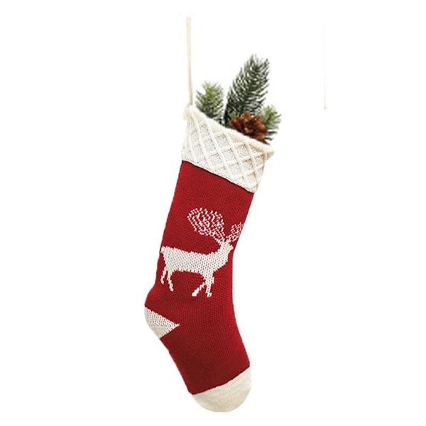 

christmas decorations 2022 year knitted children stocking xmas santa gift bag fireplace pendant calcetines navidad decoration