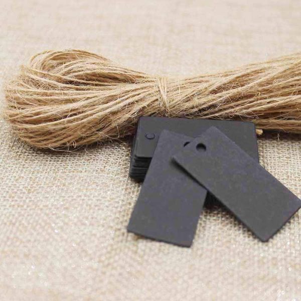

gift wrap retrospective lovely small cute party decoration paper cards kraft /black tag hang 200pcs +200 string