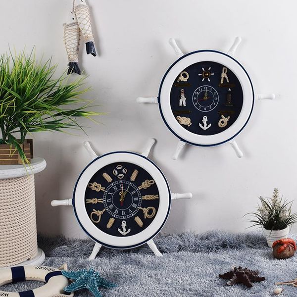 

wall clocks mediterranean style decoration rudder mute clock living room home fashion personality creative wf6111129