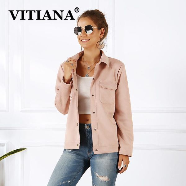

women's jackets vitiana casual winter jacket womens long sleeve buttons pockets suede coats and women 2021 autumn femme fashion outwear, Black;brown
