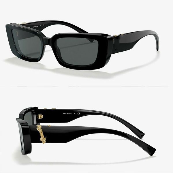 

womens brand sunglasses classic 4382 plate frame big v retro logo temples ford fashion glasses luxury bags designer sunglassess original box, White;black