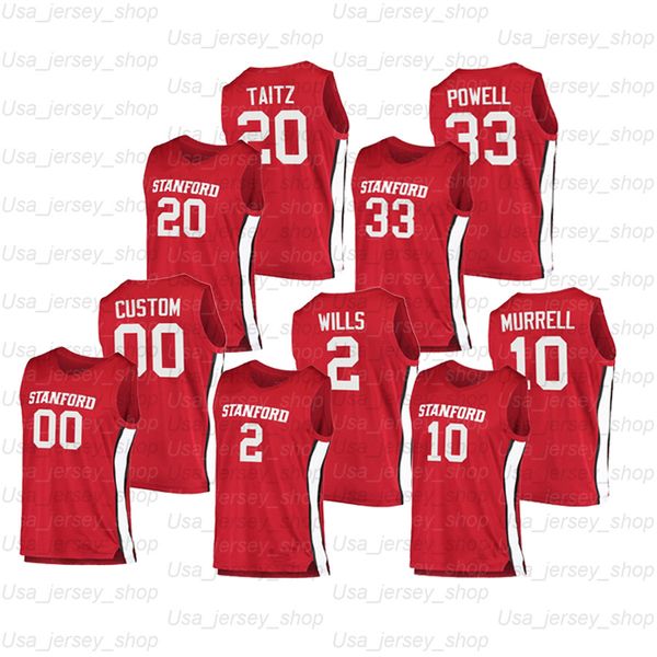 

custom stanford college basketball jerseys 13 oscar da silva 3 tyrell terry 1 daejon davis 14 spencer jones, Black;red