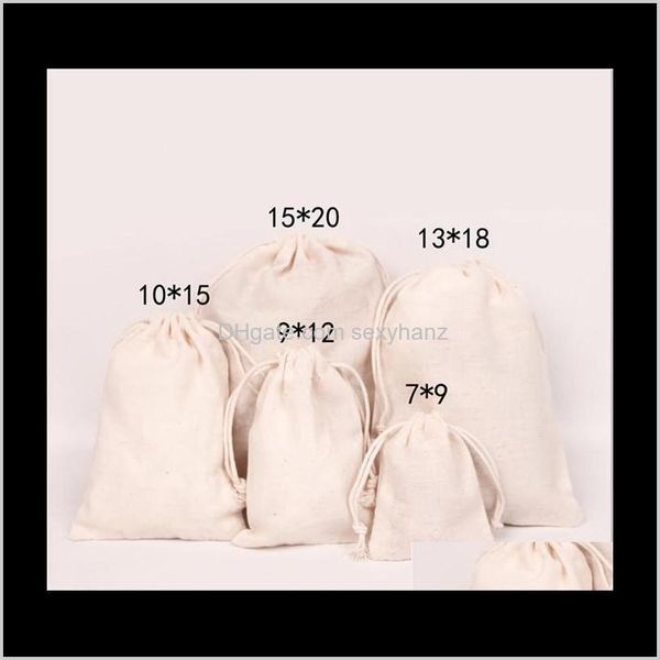 

pouches, packaging & display drop delivery 2021 canvas dstring bags 100percent natural cotton laundry favor holder fashion jewelry pouches p, Pink;blue