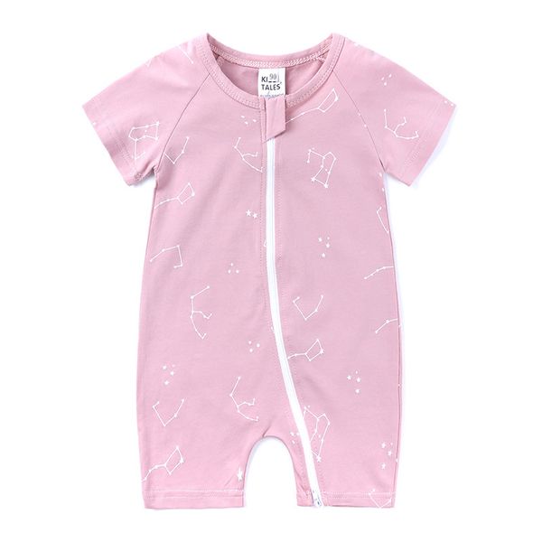 

summer baby boys jumpsuits kids short sleeve clothing toddler girls cotton rompers newborn 0-24m babies clothes overalls, Blue