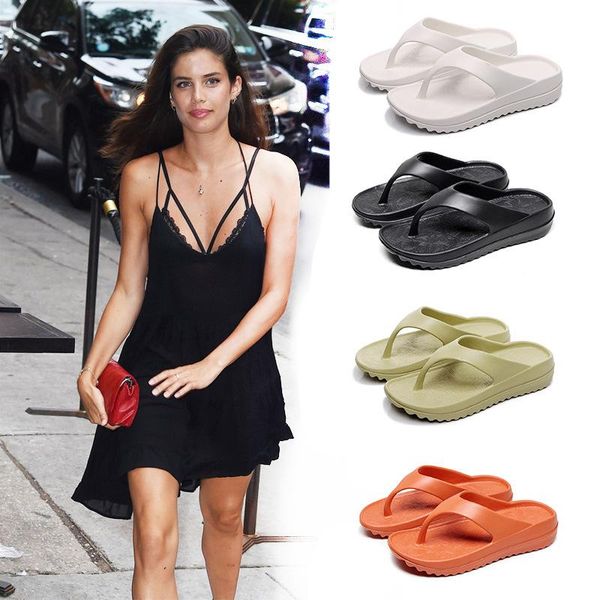 

slippers size 44 summer women eva platform flip flops wedges beach casual shoes ladies black soft non-slip zapatos de mujer