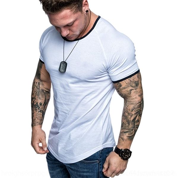 

gnz 2020 t-wo leisure t-shirts) fashion spring round neck cotton sports short sleeve 2020 t-women's leisure fashion men's t-shirt, White;black
