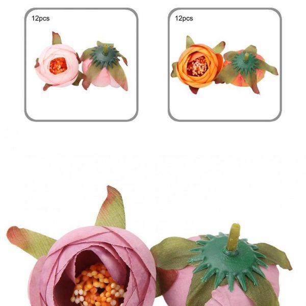 

decorative flowers & wreaths 12 colors 1 set exquisite aesthetic artificial flower head faux silk lightweight for decoration