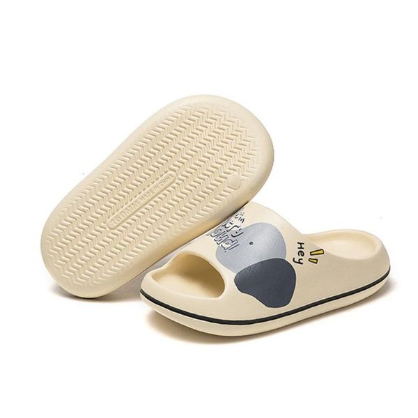 

slipper summer indoor household shoe antiskid soft bottom boys girls lovely bath slippers lightweight eva children' cartoon, Black;grey