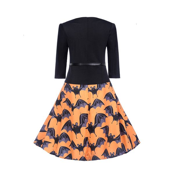 

50s dresses women's casual slim waist dress, Black;gray