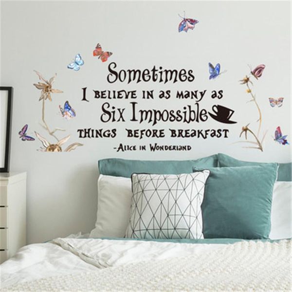

believe in as many things before breakfast inspirational quotes wall sticker kids room quote saying decals decor stickers