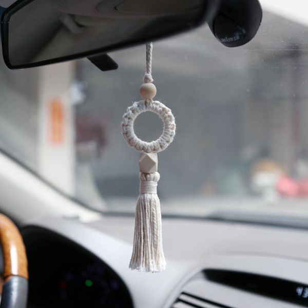 

interior decorations ethnic wind hand-woven car pendant wooden bead tassel home bedroom decoration girl creative gift accessories for girls
