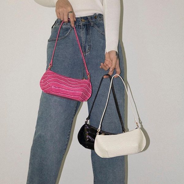 

school bags ins 2021 fashion women bag luxury shoulder messenger small crocodile texture leather handbag ropa mujer