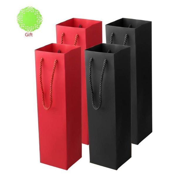 

portable wine gift bags holder tote bag with handle for christmas birthday party gifts crafts pack festive supplies storage