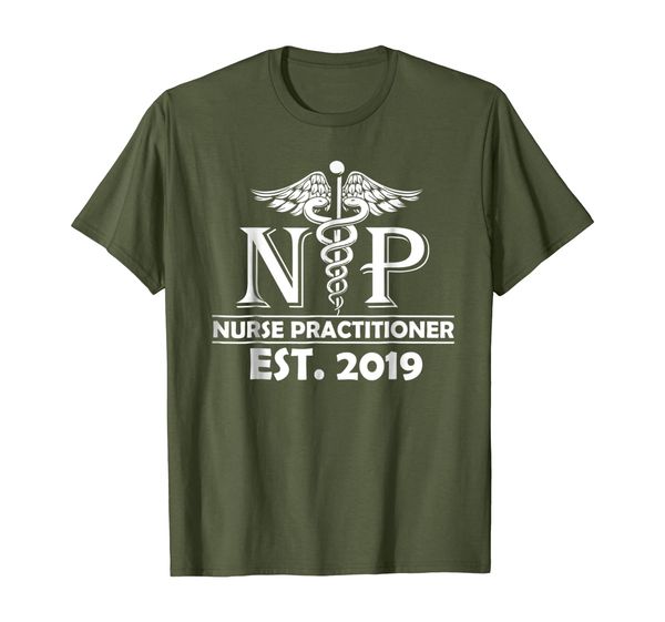 

np nurse practitioner shirt graduate 2019 gift t-shirt, White;black