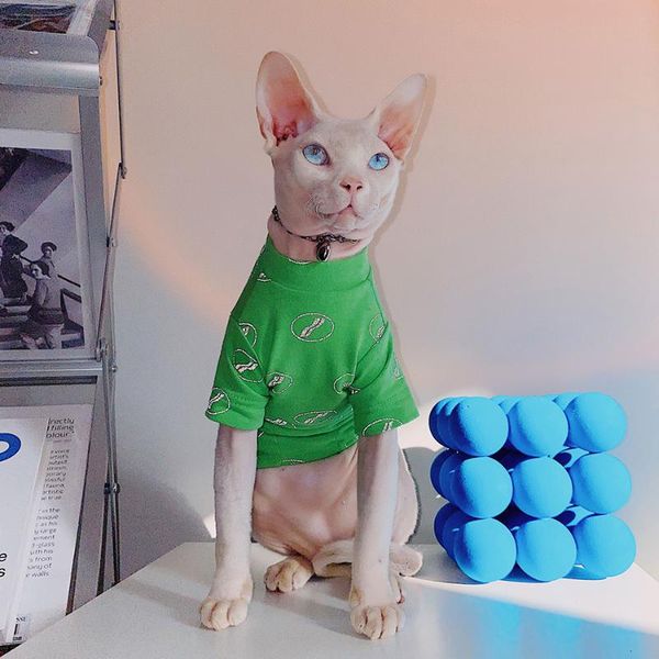 

cat costumes 100% cotton sphinx clothes spring reflective for cats sphynx fashion print t shirt sweater sphinksu clothing coat