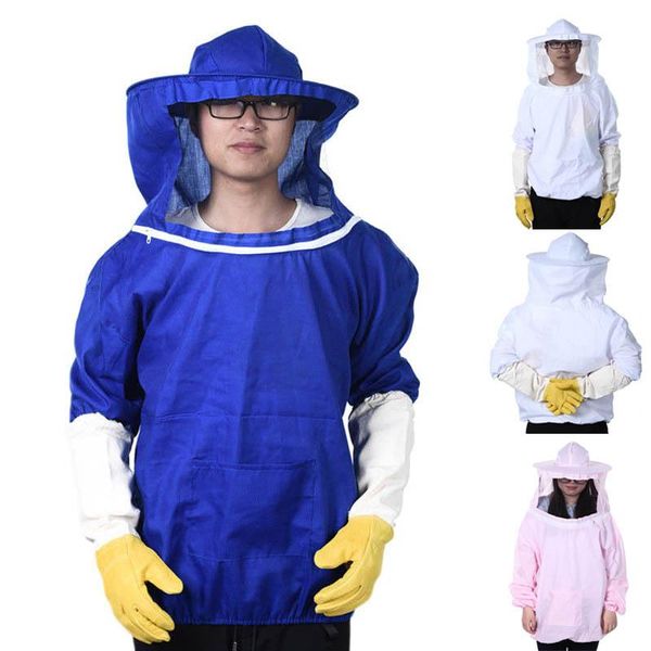 

gym clothing beekeeping jacket pull over smock protective equipment bee keeping suit hat fi-19ing, White;black